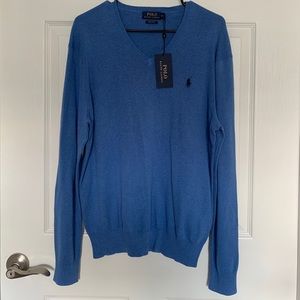 Polo Ralph Lauren Blue V-Neck Sweater